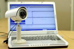 cctv monitoring laptop